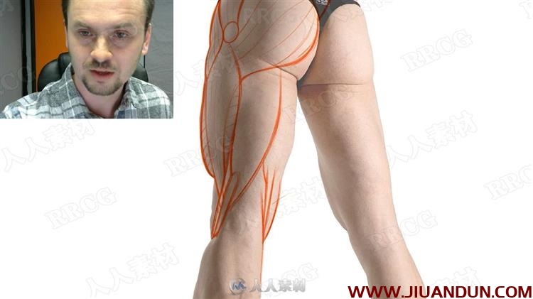 人体腿部肌肉解剖结构数字绘画视频教程 CG 第17张