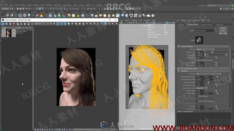 V-Ray Next逼真CG人像灯光照明渲染技术视频教程 3D 第2张