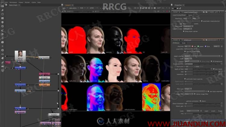 V-Ray Next逼真CG人像灯光照明渲染技术视频教程 3D 第10张