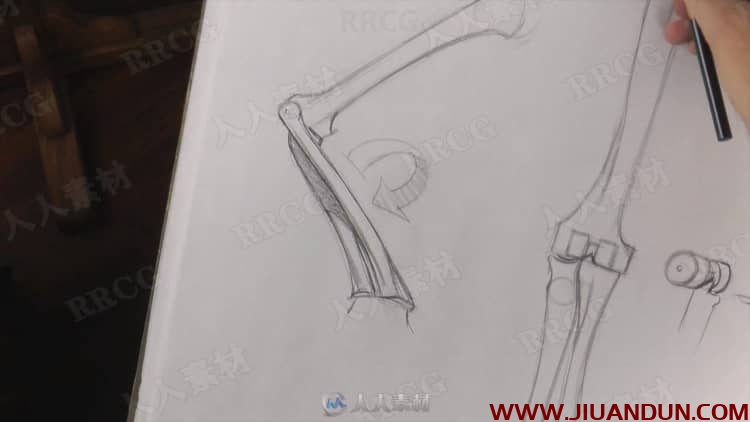 人体四肢解剖素描传统手绘视频教程 CG 第8张