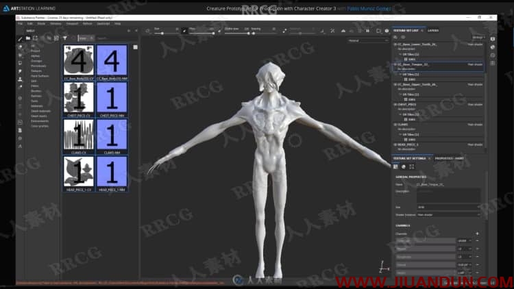 ZBrush恐怖异形完整实例制作流程视频教程 3D 第11张