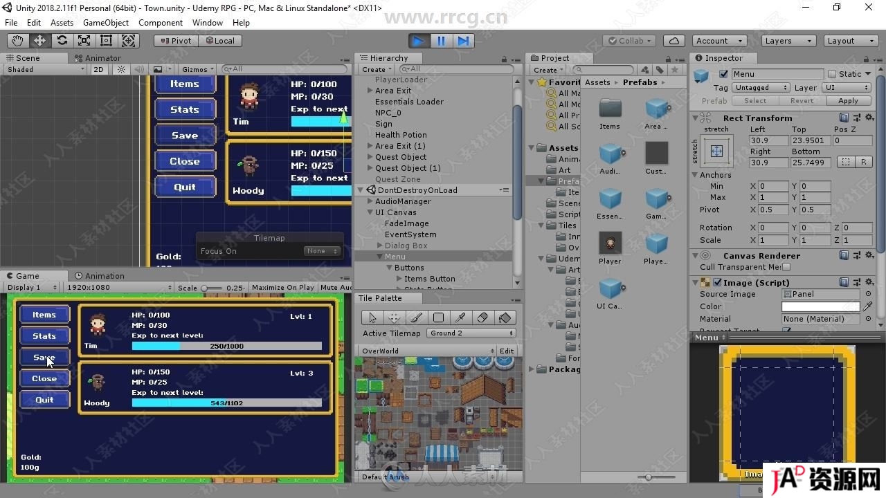 Unity制作经典RPG类型游戏工作流程视频教程 CG 第12张