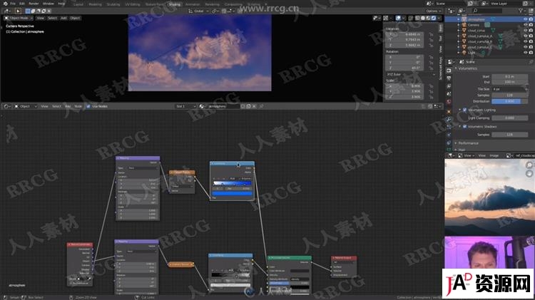 Blender中Eevee渲染引擎制作体积云视频教程 3D 第4张