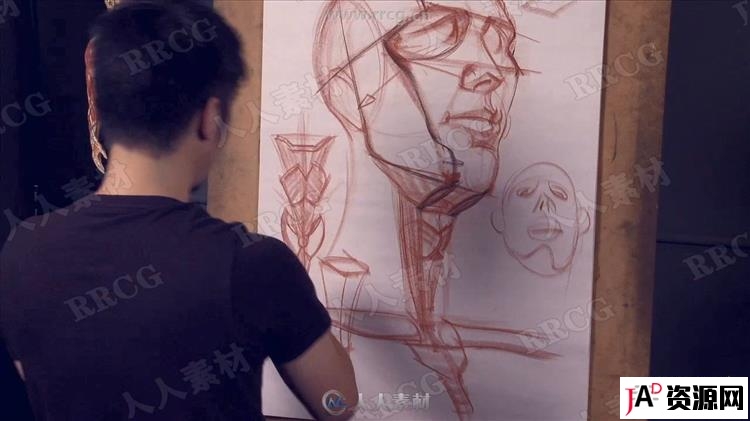 人体解剖结构完整剖析美术基础传统绘画教学视频教程 design others 第3张