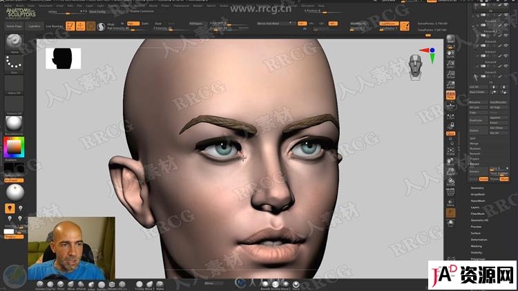 ZBrush完整女性人体解剖数字雕刻大师级视频教程 3D 第18张