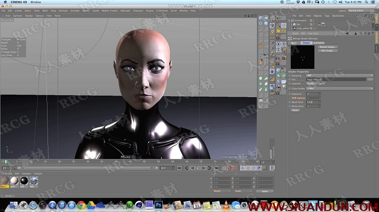 C4D科幻女性角色概念艺术设计工作流程视频教程 C4D 第5张