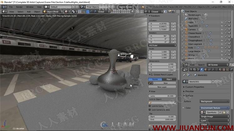 Blender建模雕刻照明纹理渲染全面训练视频教程 3D 第15张