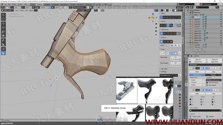 科幻机甲硬表面建模数字雕刻制作视频教程 3D 第19张