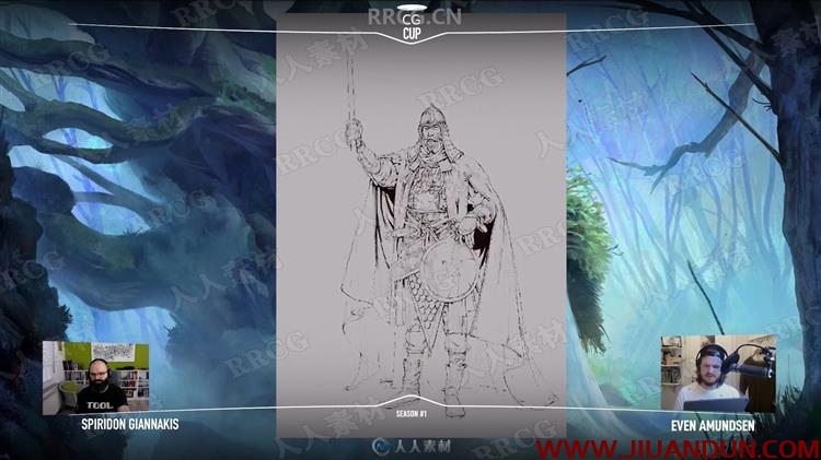 古代凶猛残暴战士概念设计数字绘画工作流视频教程 PS教程 第4张