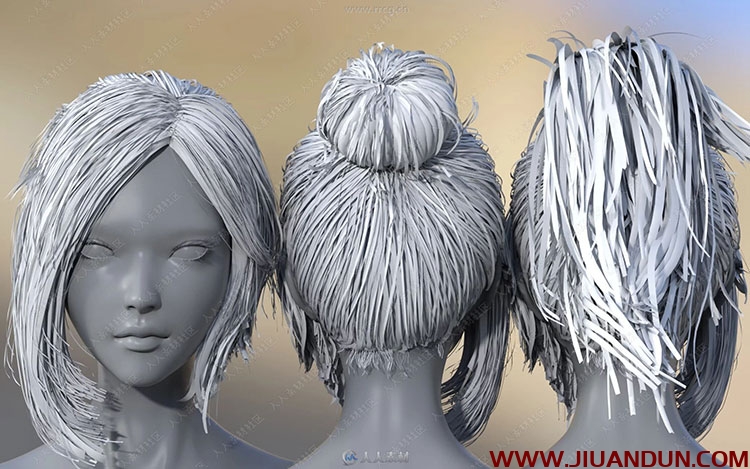 精美古代女性武士角色3D模型合集 3D模型 第8张