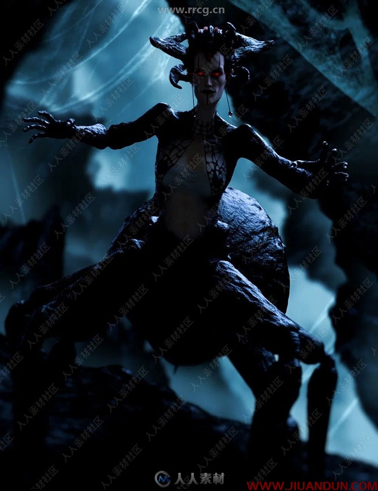 恐怖黑寡妇恶魔形象角色3D模型合集 3D模型 第4张