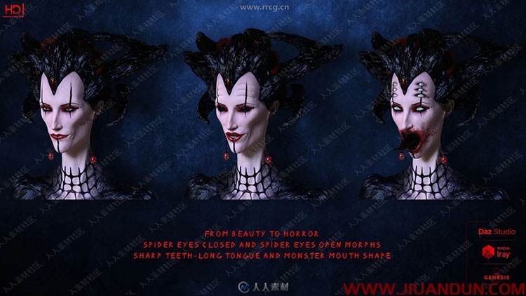 恐怖黑寡妇恶魔形象角色3D模型合集 3D模型 第15张