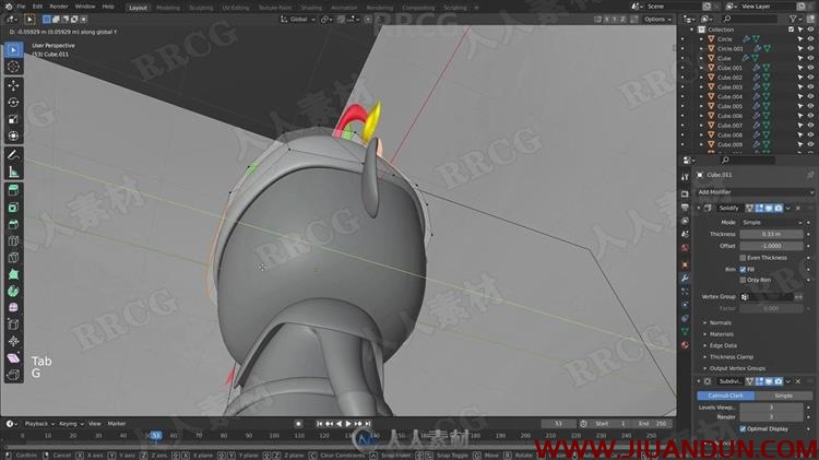 Blender可爱微笑3D小精灵建模实例制作视频教程 3D 第9张