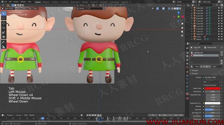 Blender可爱微笑3D小精灵建模实例制作视频教程 3D 第12张