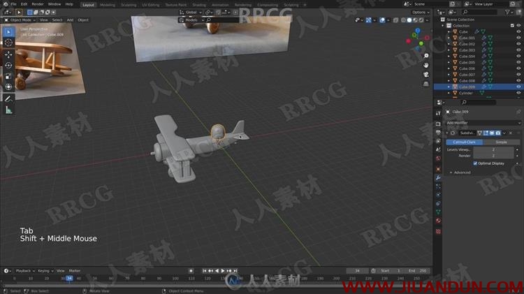 Blender玩具飞机建模动画实例制作视频教程 3D 第4张