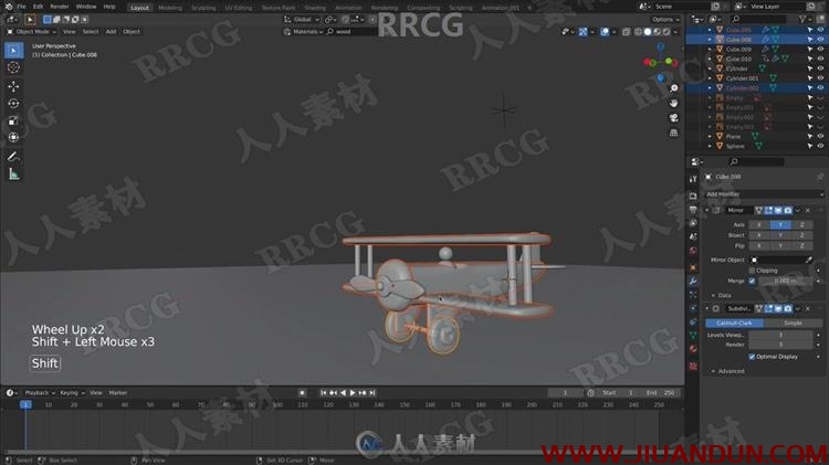 Blender玩具飞机建模动画实例制作视频教程 3D 第5张