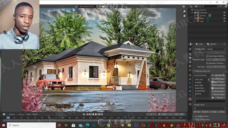 Blender与Revit逼真3D渲染场景实例制作视频教程 3D 第4张