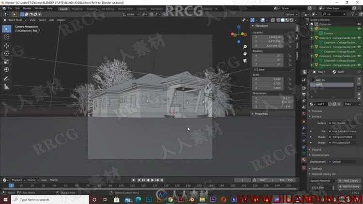 Blender与Revit逼真3D渲染场景实例制作视频教程 3D 第10张