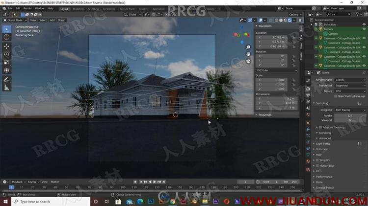 Blender与Revit逼真3D渲染场景实例制作视频教程 3D 第11张