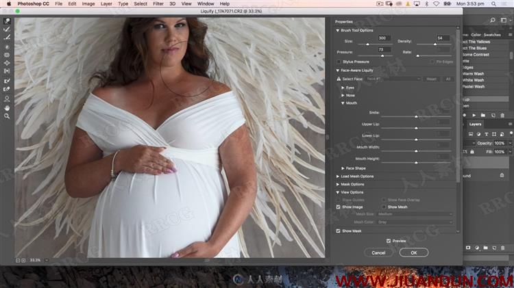 PS孕妇照天使之翼素材合成图像处理视频教程 PS教程 第3张
