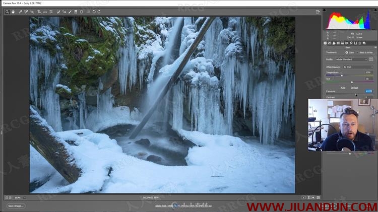 自然景观冰冻瀑布场景摄影PS后期修饰视频教程 PS教程 第3张