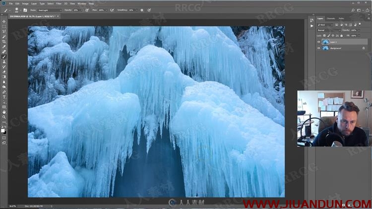 自然景观冰冻瀑布场景摄影PS后期修饰视频教程 PS教程 第6张