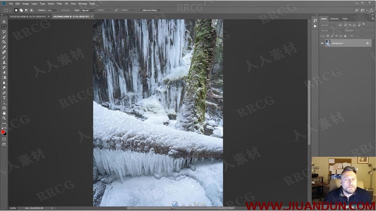 自然景观冰冻瀑布场景摄影PS后期修饰视频教程 PS教程 第9张