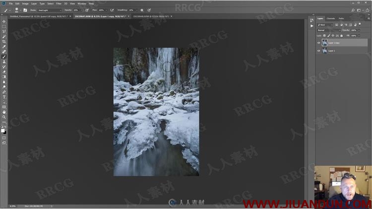 自然景观冰冻瀑布场景摄影PS后期修饰视频教程 PS教程 第12张