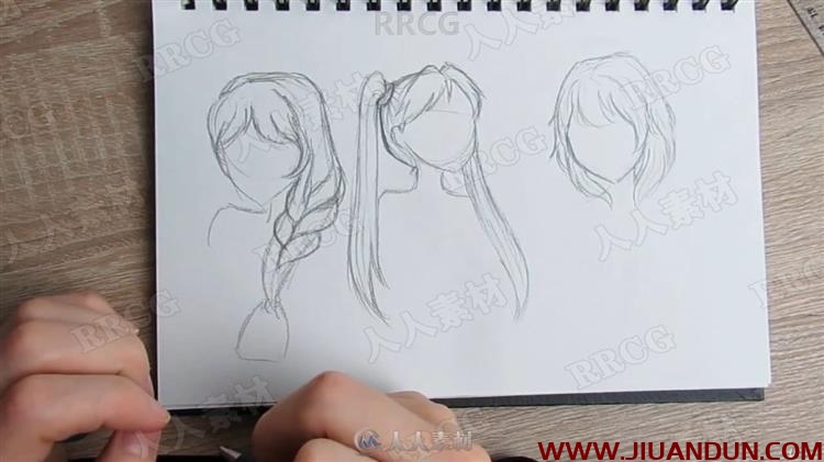 漫画中女孩男孩角色传统绘画训练视频教程 CG 第6张