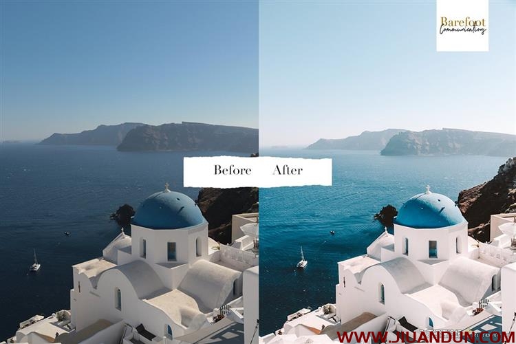 希腊旅拍蓝调风光LR预设/APP预设Santorini Blue Lightroom Presets LR预设 第5张