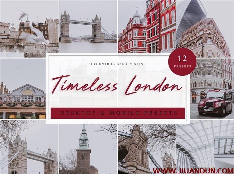 永恒伦敦旅拍伦敦建筑英伦风预设Lightroom Presets Timeless London LR预设 第1张