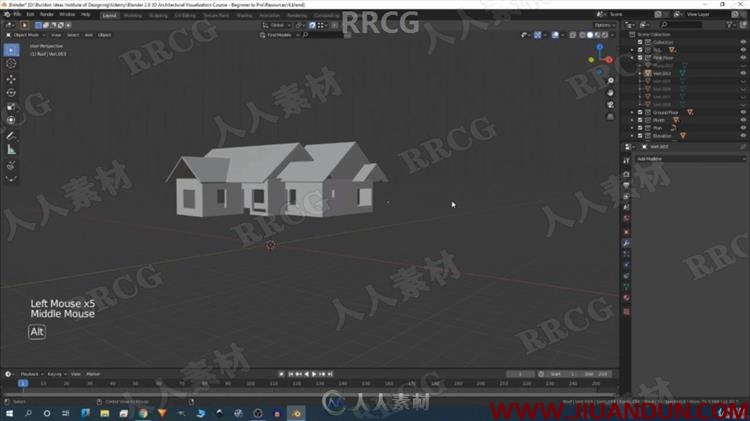Blender 3D建筑设计从入门到精通视频教程 3D 第4张