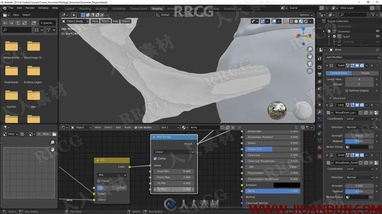 Blender雪人完整制作工作流程视频教程 3D 第9张