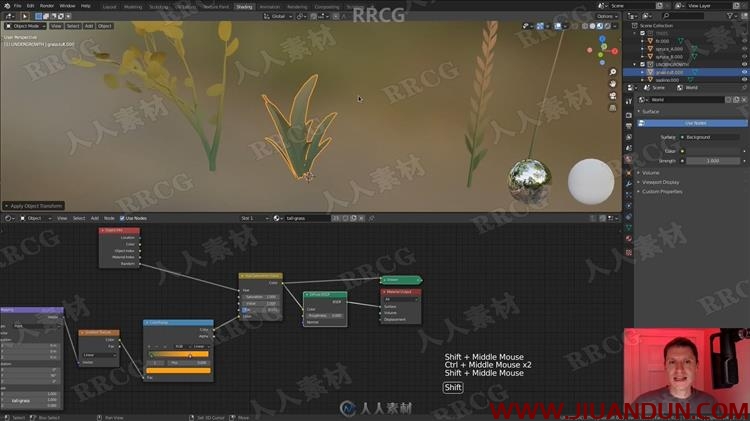 Blender 3D森林环境场景制作工作流程视频教程 3D 第4张