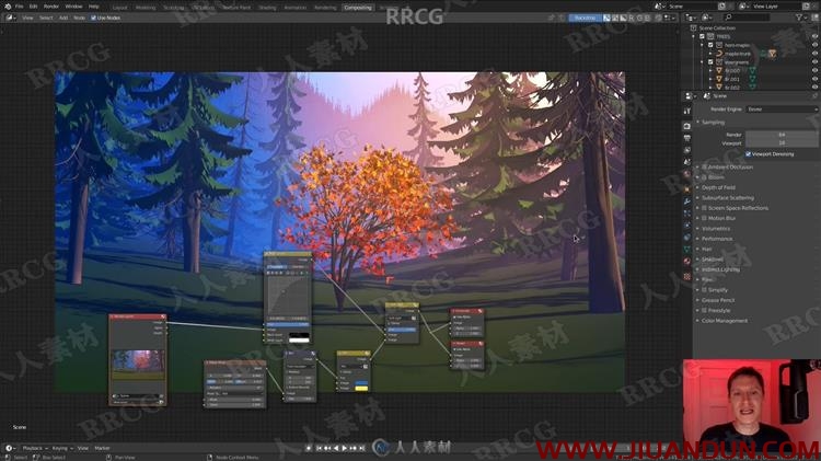 Blender 3D森林环境场景制作工作流程视频教程 3D 第8张