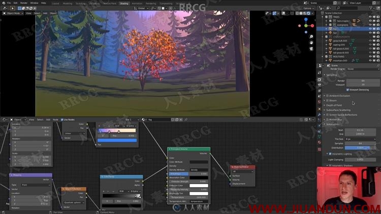 Blender 3D森林环境场景制作工作流程视频教程 3D 第9张