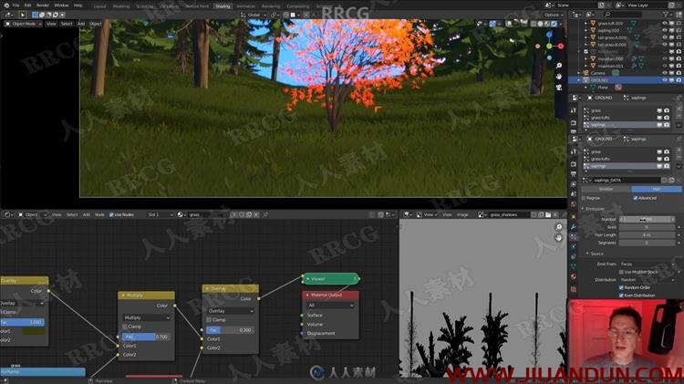 Blender 3D森林环境场景制作工作流程视频教程 3D 第10张