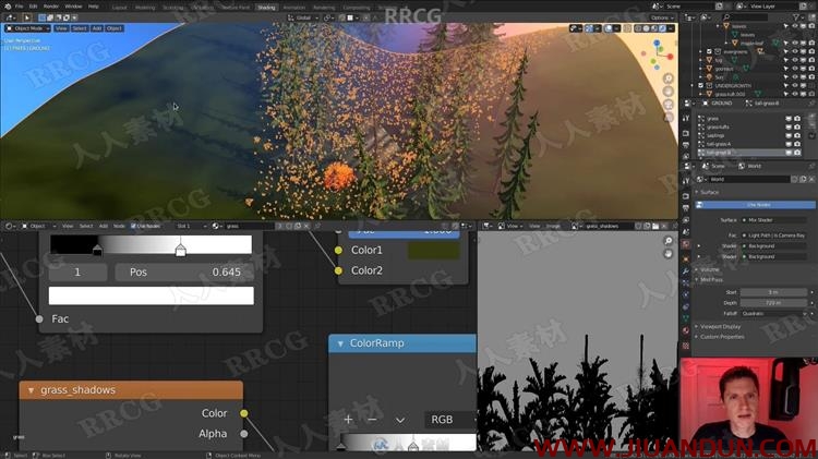 Blender 3D森林环境场景制作工作流程视频教程 3D 第12张