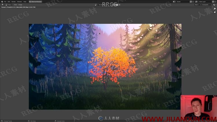 Blender 3D森林环境场景制作工作流程视频教程 3D 第13张