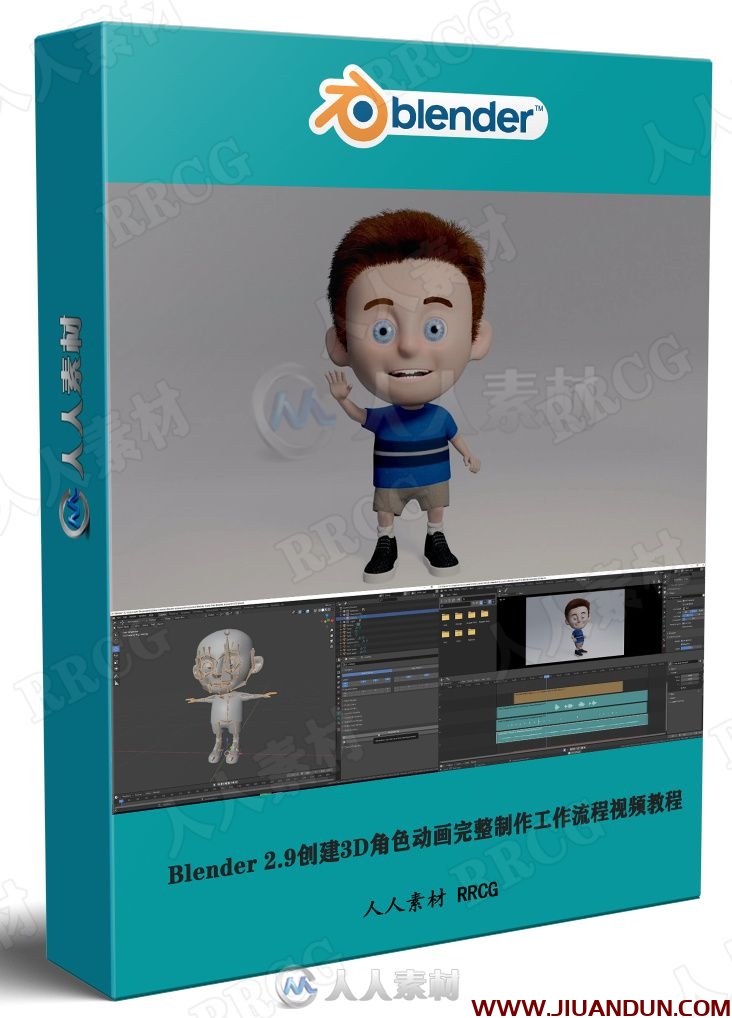 Blender 2.9创建3D角色动画完整制作工作流程视频教程 3D 第1张