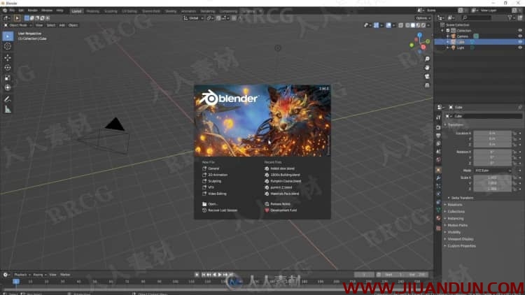 Blender自然山峰幻想场景3D建模视频教程 3D 第2张