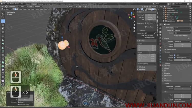 Blender自然山峰幻想场景3D建模视频教程 3D 第4张