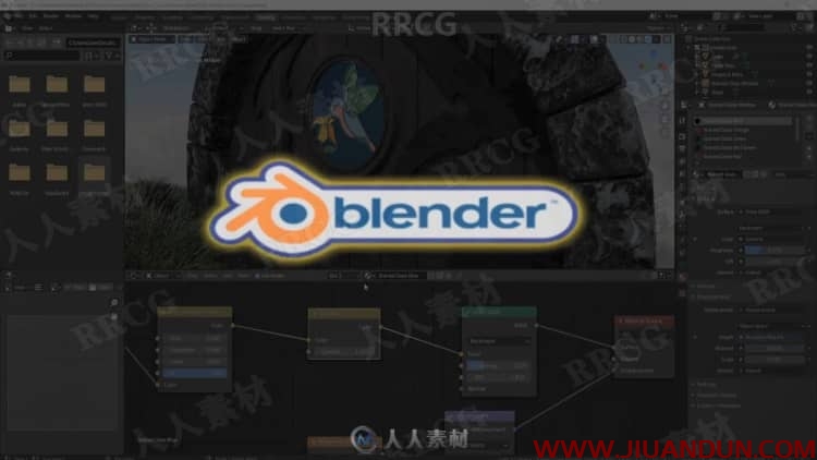 Blender自然山峰幻想场景3D建模视频教程 3D 第5张