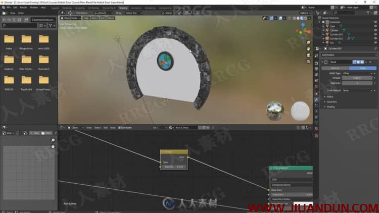 Blender自然山峰幻想场景3D建模视频教程 3D 第19张
