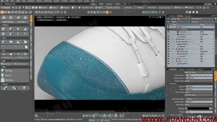 Modo逼真鞋子3D建模制作视频教程 3D 第11张