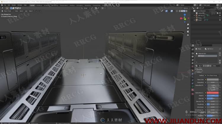 Blender科幻飞船舱环境场景硬表面建模工作流程视频教程 3D 第4张