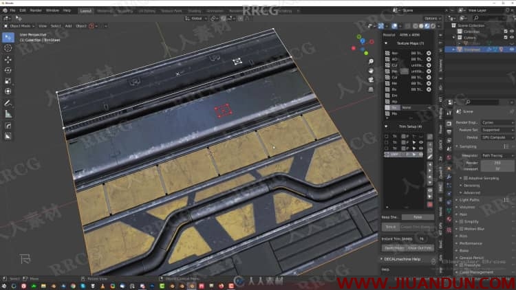 Blender科幻飞船舱环境场景硬表面建模工作流程视频教程 3D 第8张