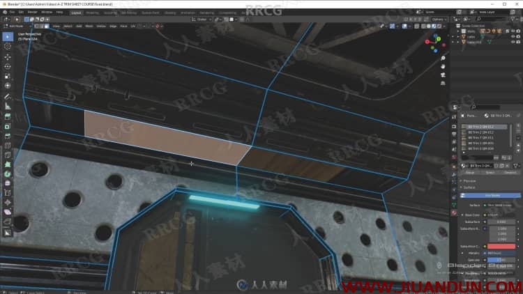 Blender科幻飞船舱环境场景硬表面建模工作流程视频教程 3D 第17张