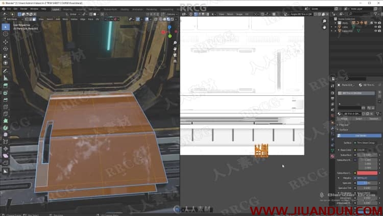 Blender科幻飞船舱环境场景硬表面建模工作流程视频教程 3D 第18张