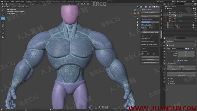 Blender 2.91游戏角色雕刻建模核心技术视频教程 3D 第7张